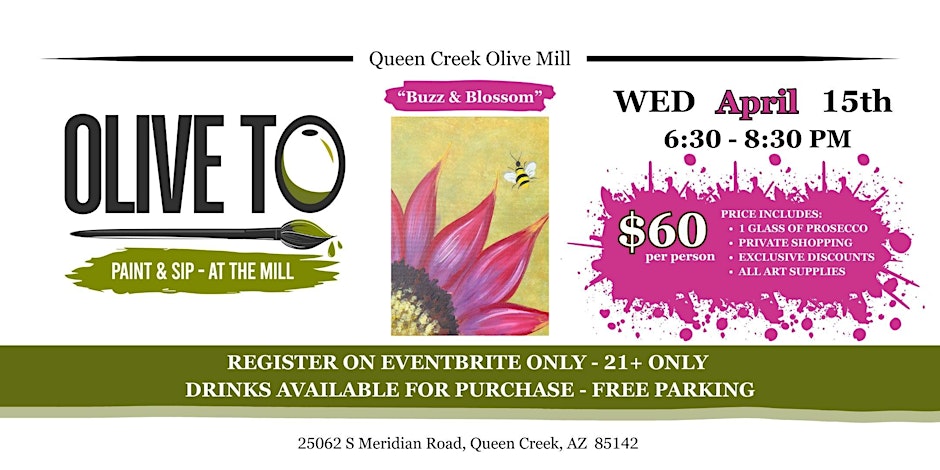 Olive To Paint and Sip - Buzz & Blossom