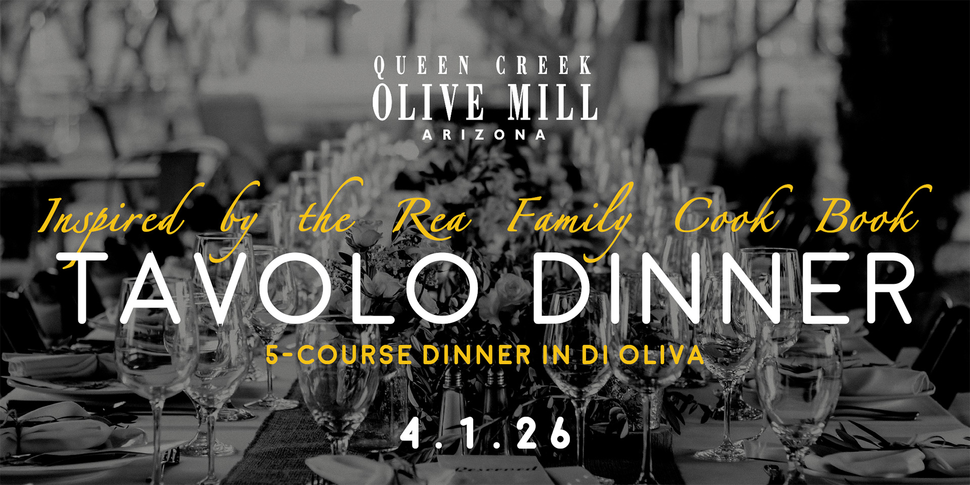 Tavolo Dinner: Inspired by the Rea Family Cook Book